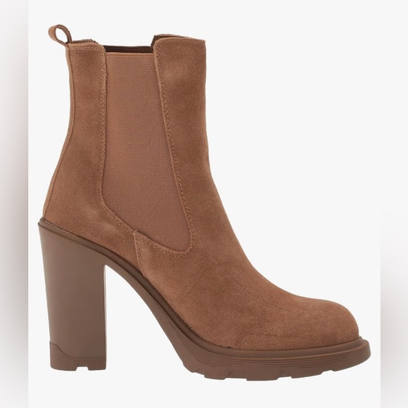 Brown Suede Nine West Ream Ankle Boots size 9.5 - Picture 1 of 5